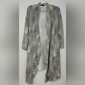 Long Open Sweater Army green Large